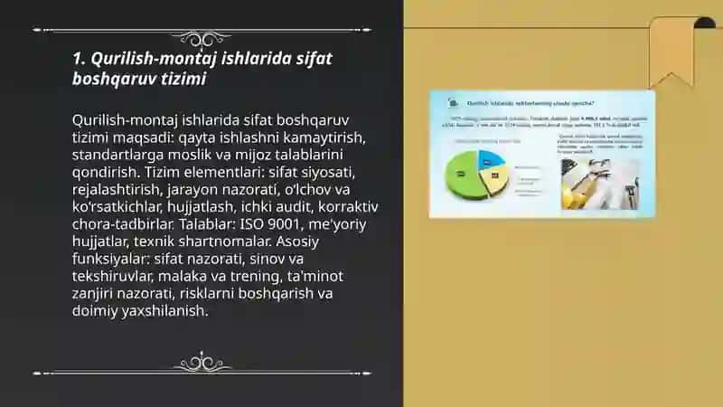 Qurilish-montaj ishlarida sifatni boshqarish 3