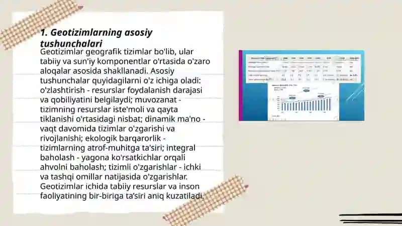 Geotizim va ekotizimlarning xususiyatlarini tahlil qilish 3