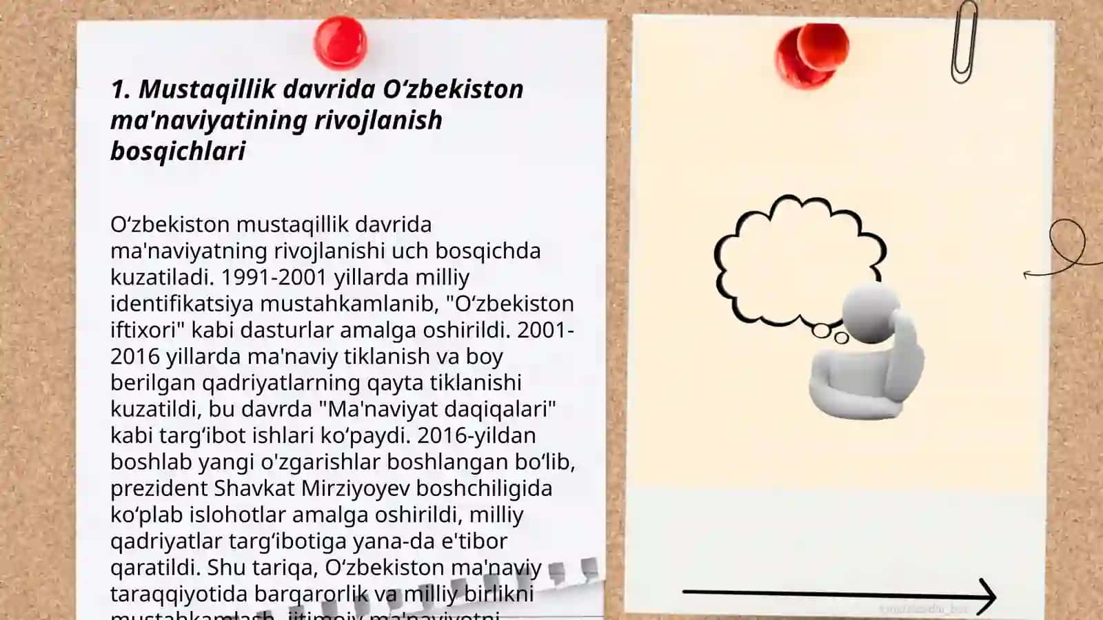 Mustaqillik yillarida Oʻzbekistonda maʼnaviy meros milliy va diniy qadriyatlarning tiklanish va rivojlanishi 3