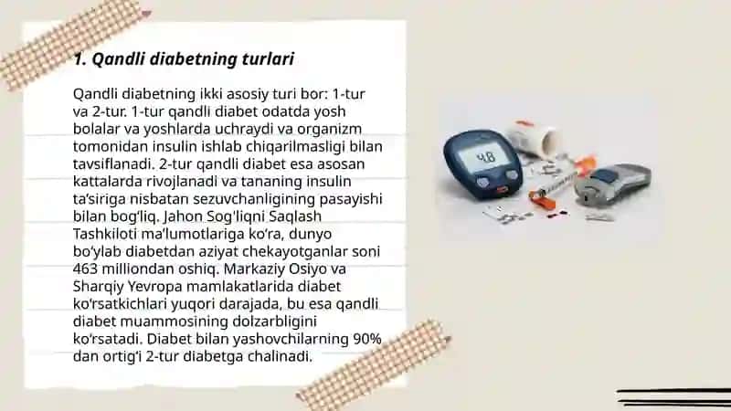Qandli diabet kasalligi. 3