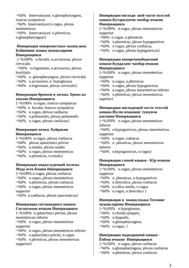 Иннервация передней группы мышц пpедплечья 3