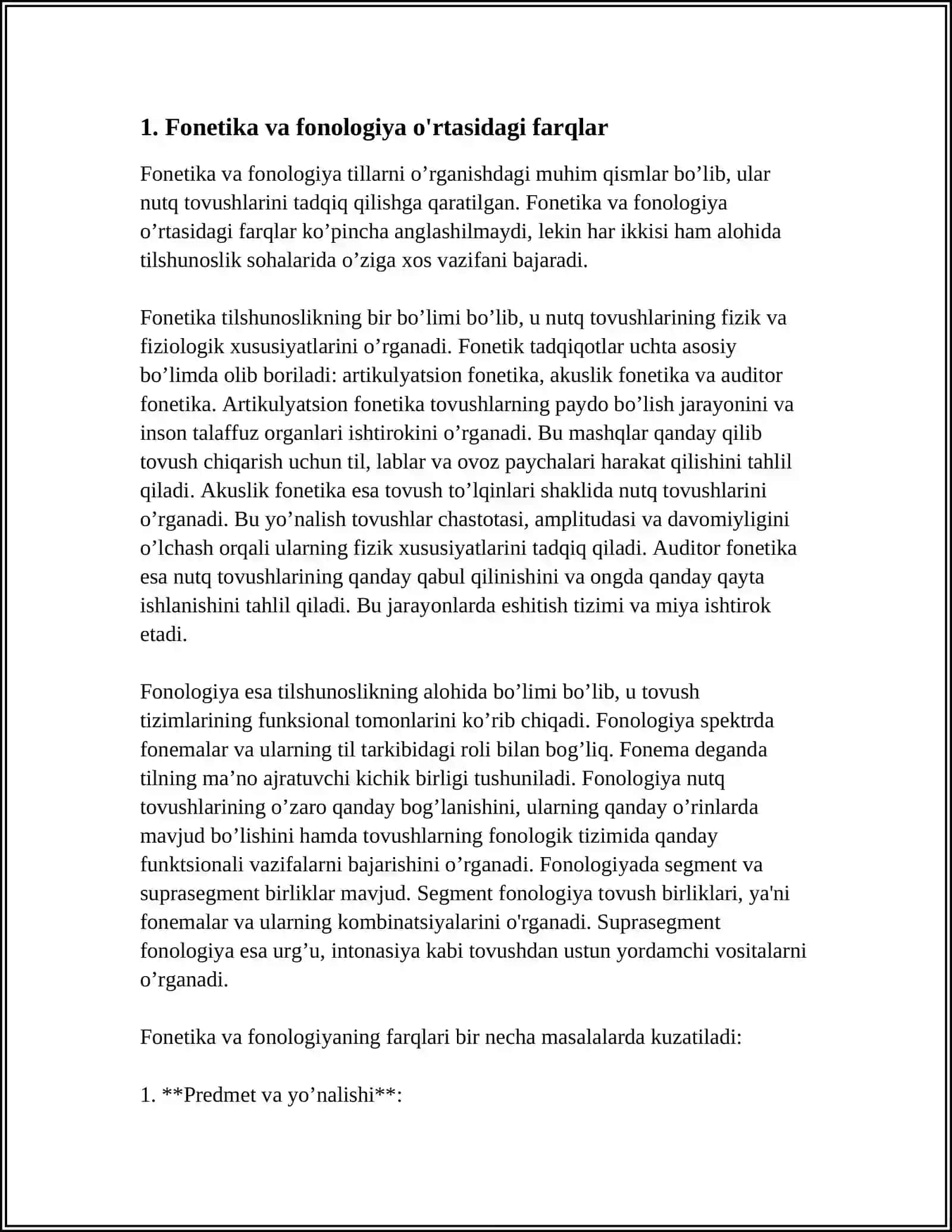TURLI TILLARDA FONETIK HODISALAR VA ULARNING O'XSHASH VA FARQLI XUSUSIYATLARI 3