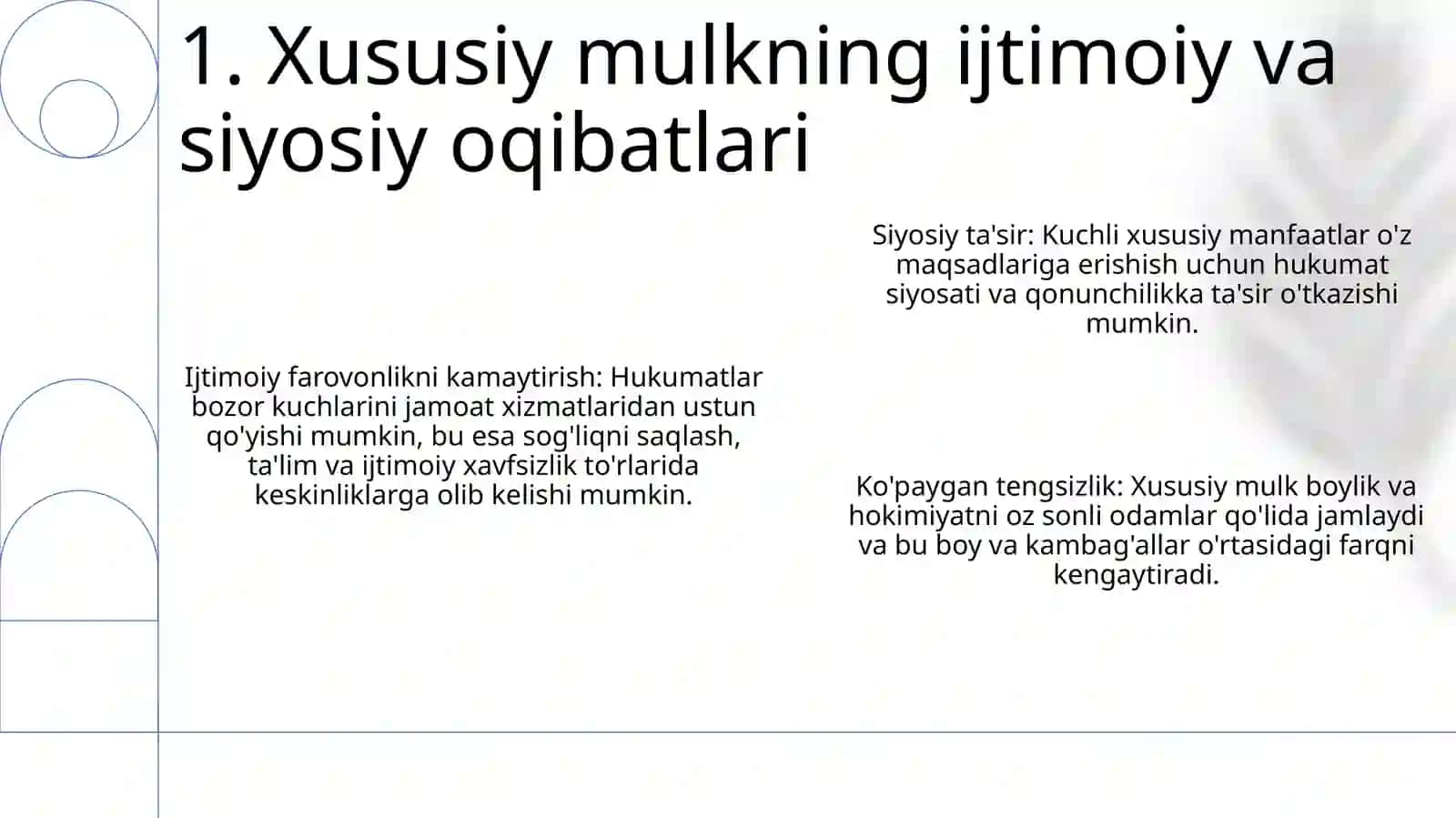 Iqtisodiy islohotlar xususiy mulchilikning shakilanishi 3