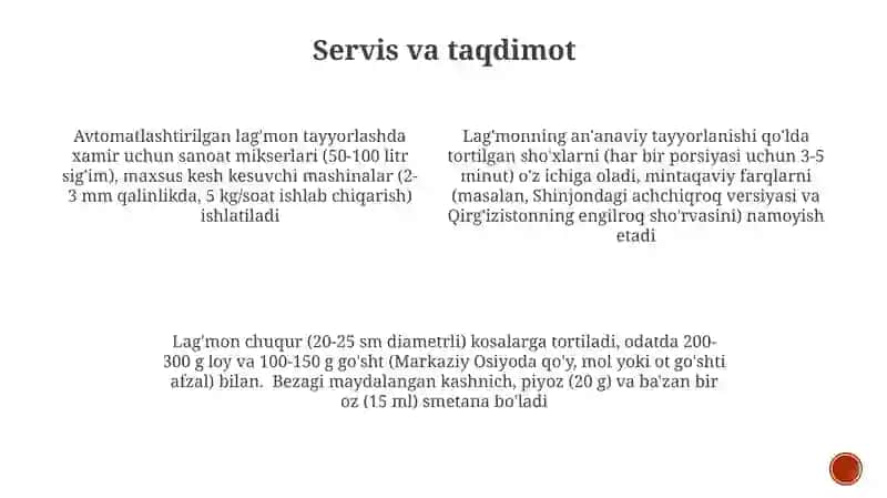 Lagʻmon tayyorlash texnologiyasi 3