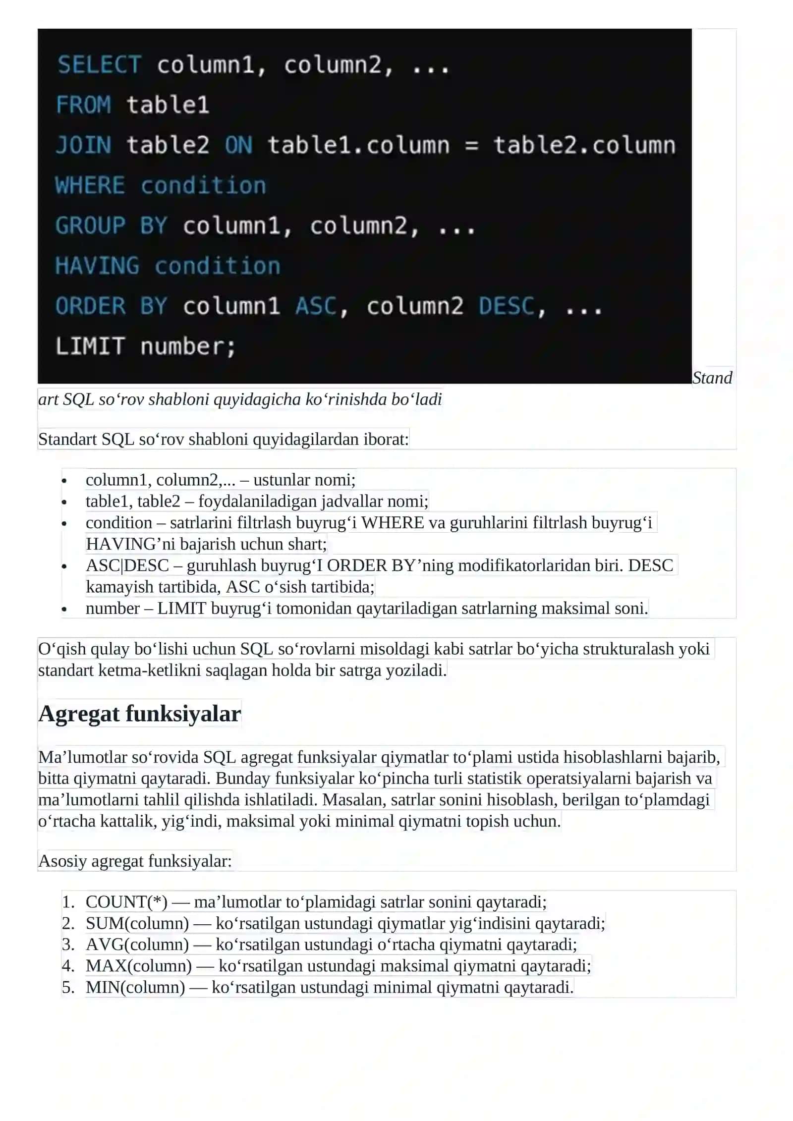 SQL so‘rovlari 3