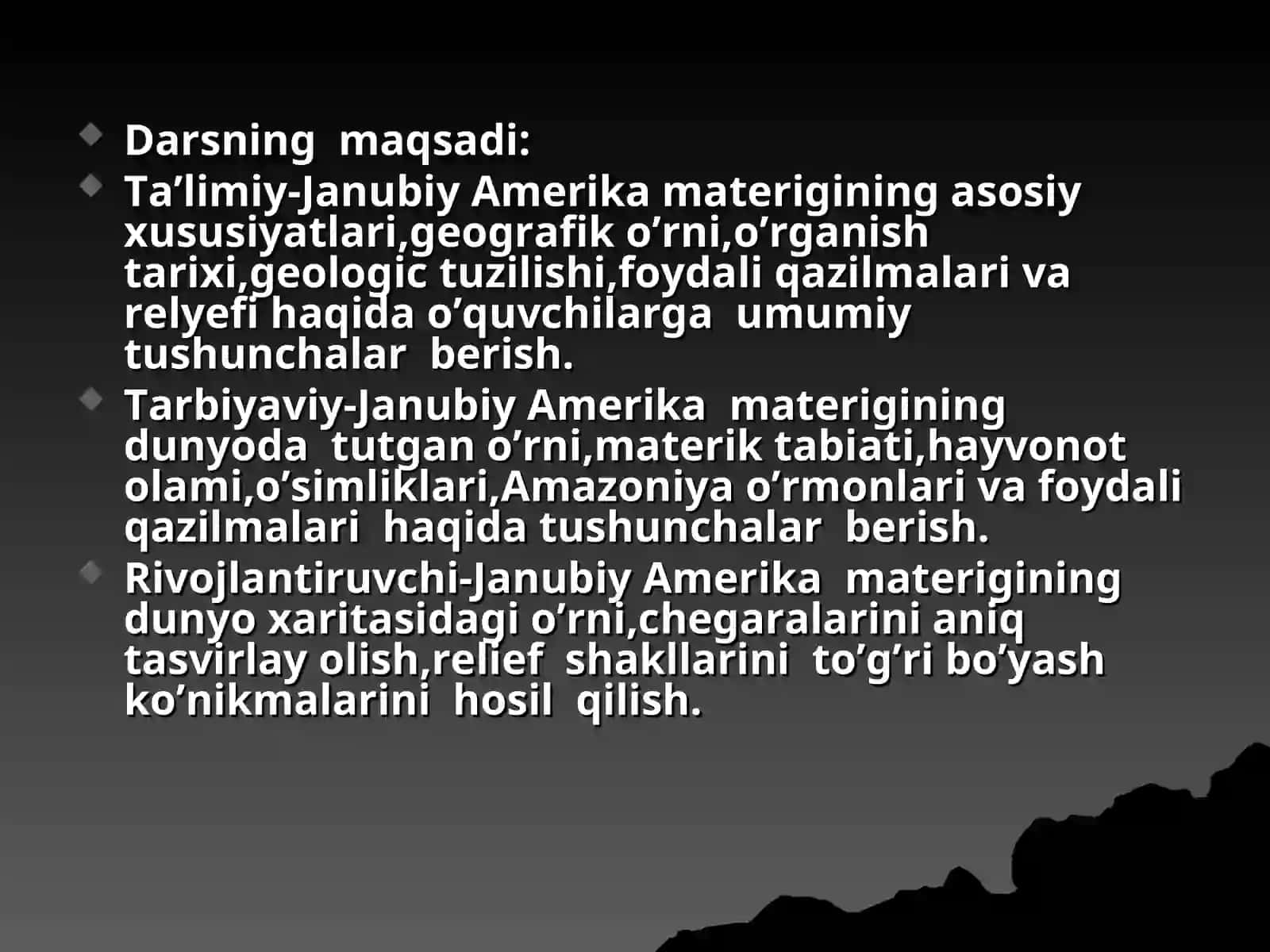 Janubiy Amerika.Geografik o’rni,o’rganish tarixi,geologik tuzilishi,foydali qazilmalari 3