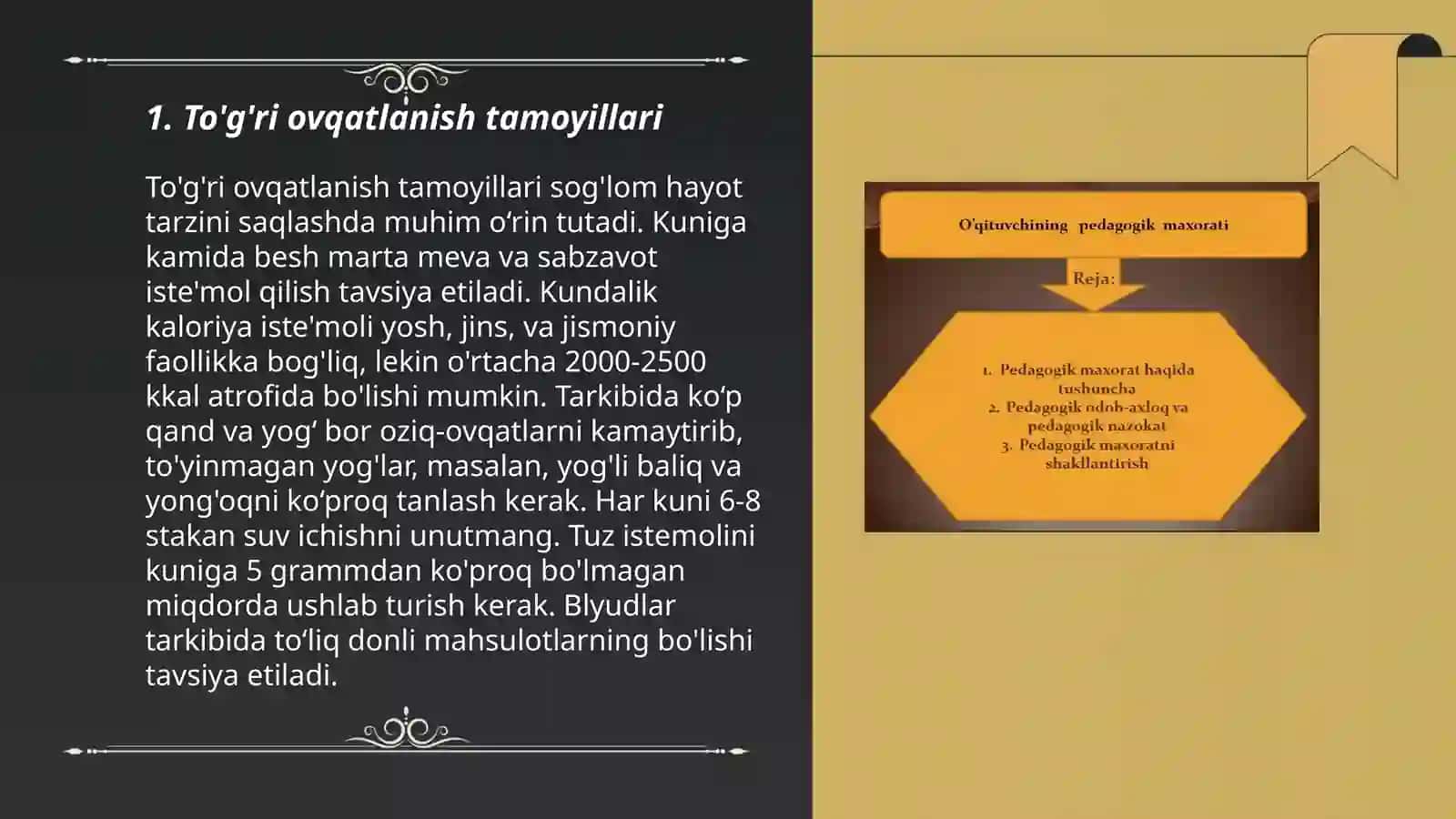 To'g'ri ovqatqatlanish tamoyillari 3