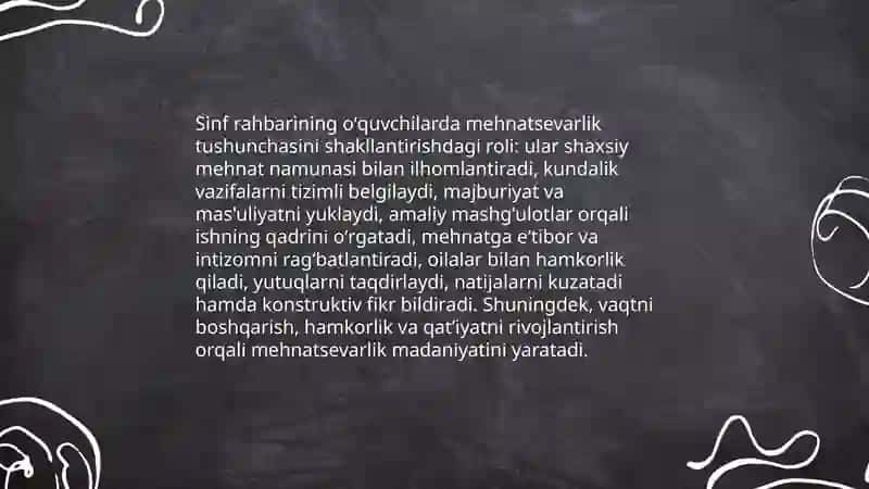 Oʻquvchilarni mehnatsevarlik ruhida tarbiyalashda sinf rahbarining roli 3