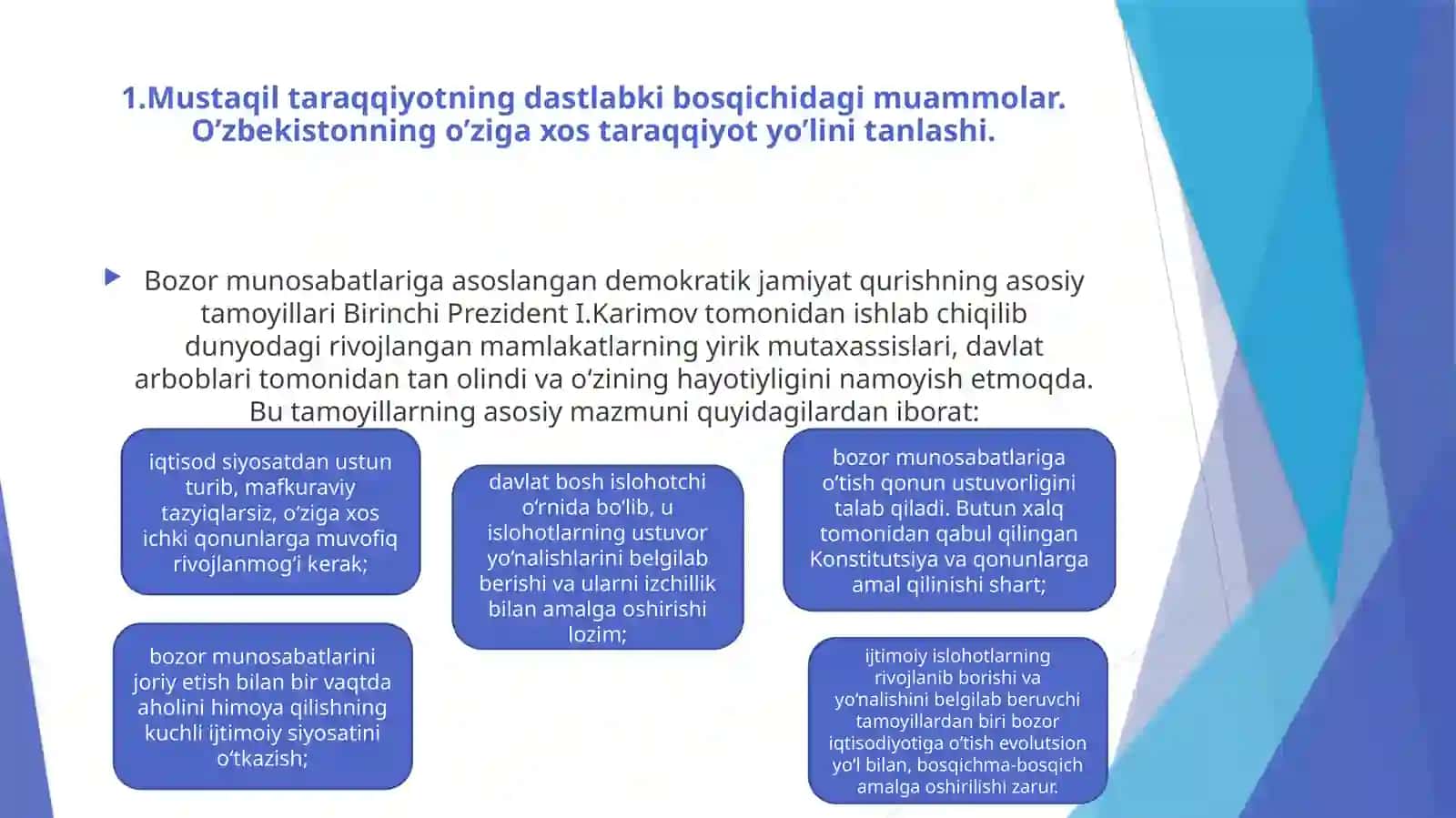O'zbekistonning eng yangi tarixi fanidan mustaqil ishlari 3