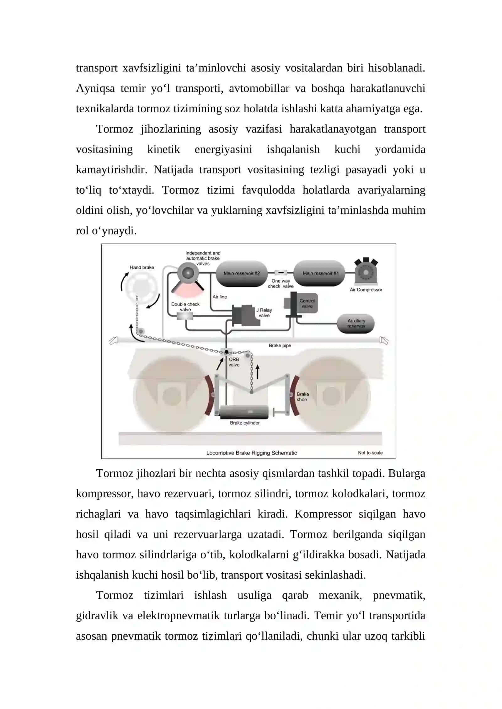 Tormoz jihozlariga texnik foydalanish qoidalari tomonidan bolgan talablar 3