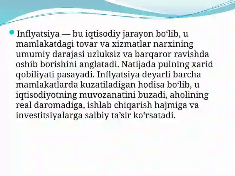 Inflyatsiyaning mohiyati va hisoblash usullari 3