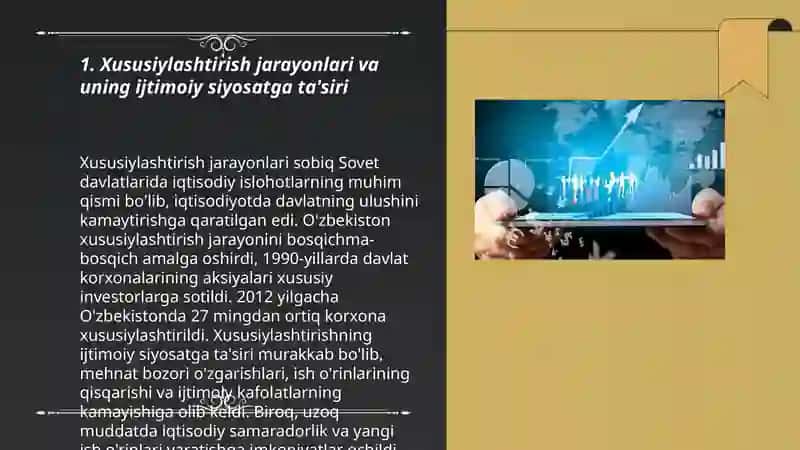 O'zbekiston bozor iqtisodiyotiga o'tishda ijtimoiy siyosatning asosiy yo'nalishlari 3