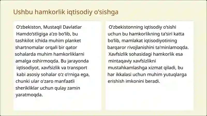 Oʻzbekistonning xalqaro tashkilotlar bilan hamkorlik aloqalari 3