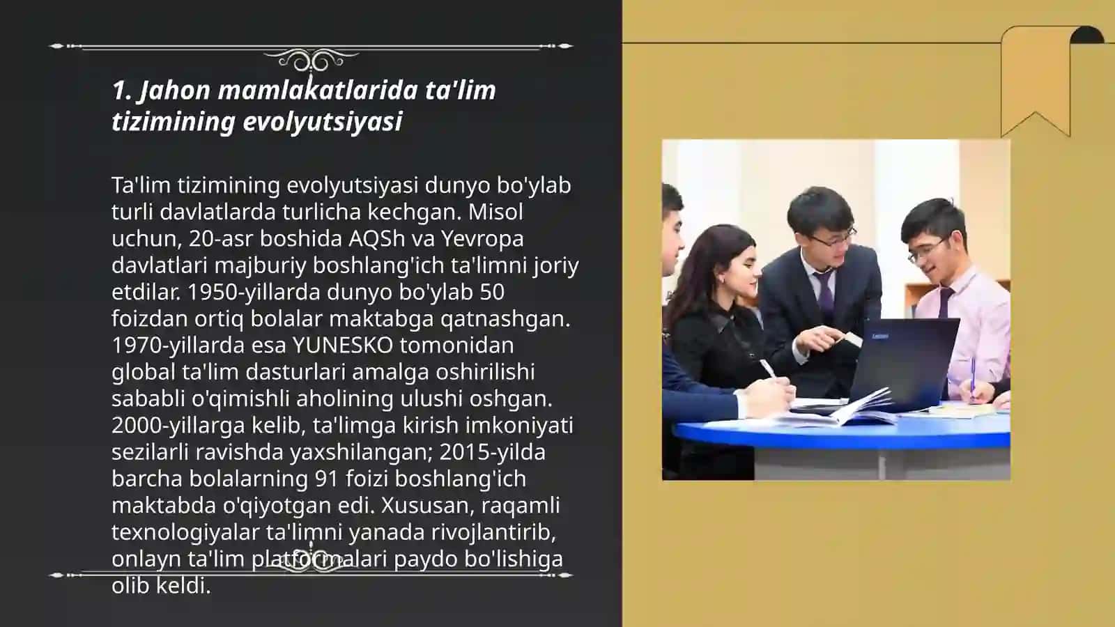 Jahon mamlakatlari ta'lim tizimining integratsiyalashuvi 3