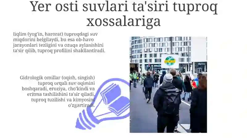 Tuproq hosil boʻlishida iqlim va gidrologik omillarning oʻrni 3