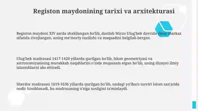 Registon maydoni haqida ma'lumot 3