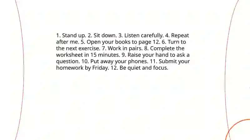 Classroom language 3