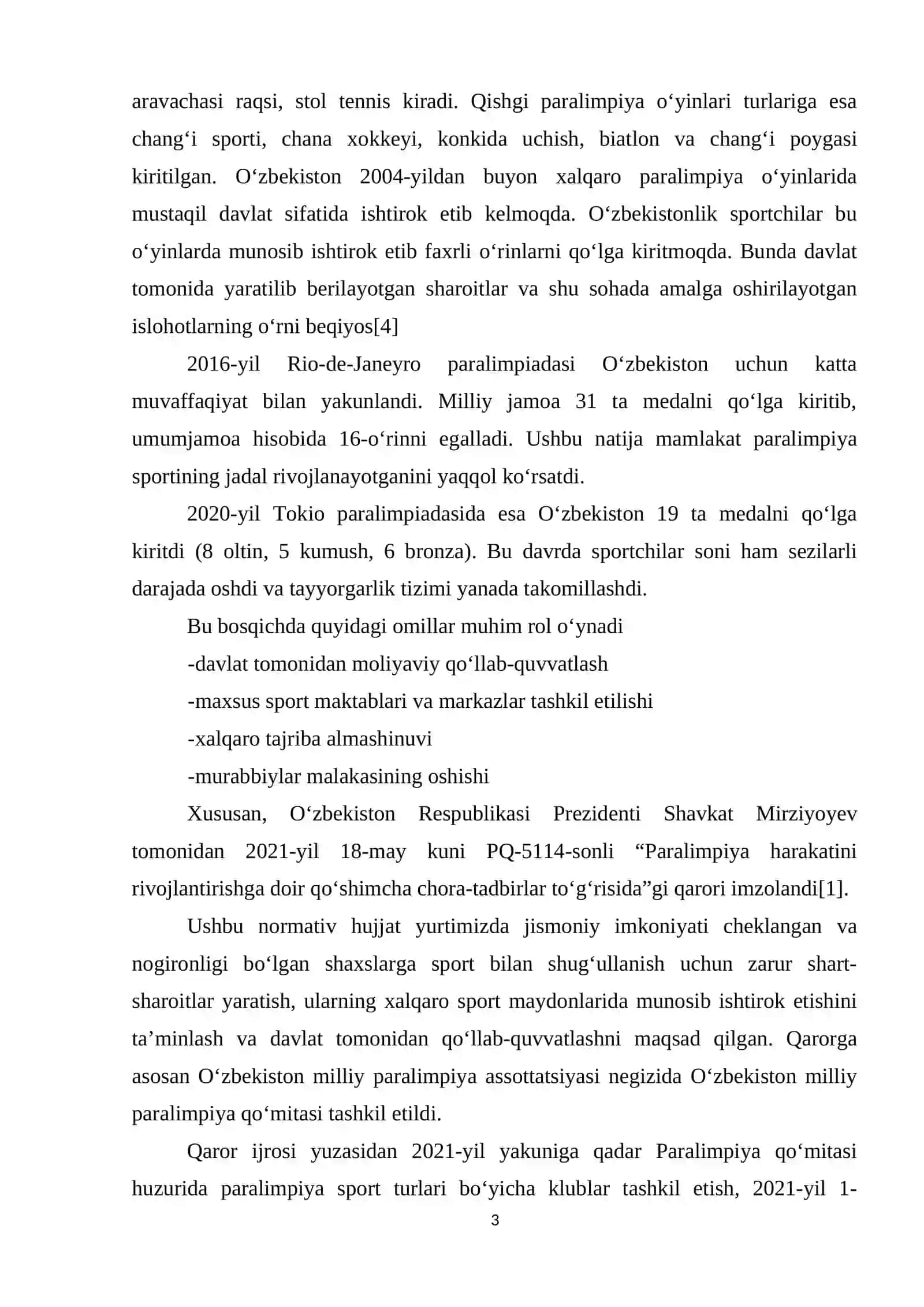 MUSTAQILLIK YILLARIDA PARALIMPIYA SPORTINING RIVOJLANISH TARIXI 3