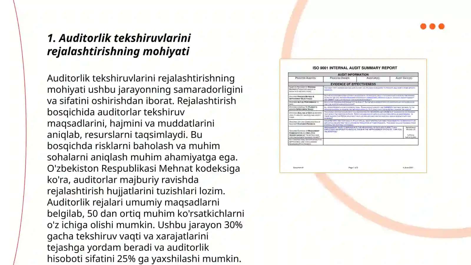Auditorlik tekshiruvini rejalashtirish 3
