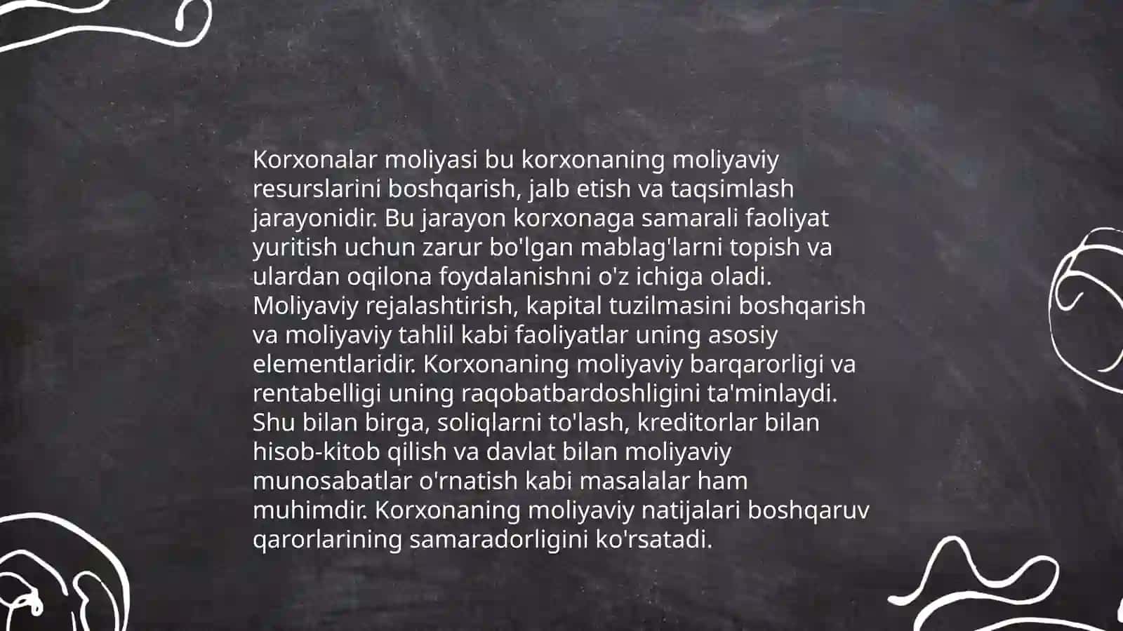 Korxonalar moliyasi va uni tashkil etish 3