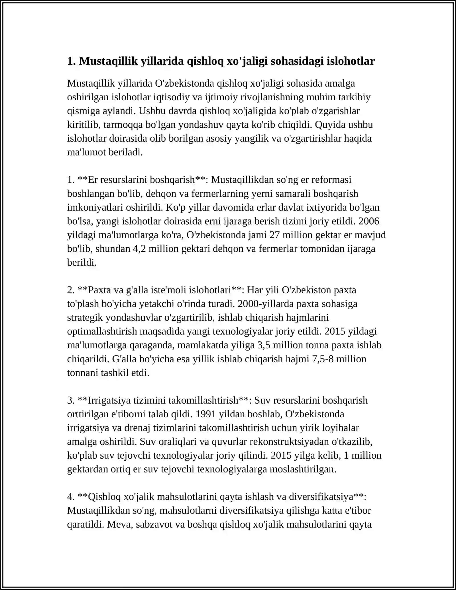 MUSTAQILLIK YILLARIDA QISHLOQ XUJALIGI VA SANOAT SOHASIDA ÔZGARISHLAR 3