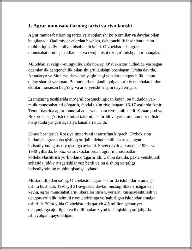 AGRAR MUNOSABATLAR VA ULARNING BOZOR IQTISODIYOTIDAGI XUSUSIYATLARI 3