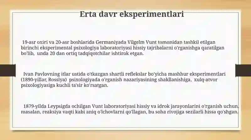 Eksperimental psixologiya:tushuncha va tarixi 3