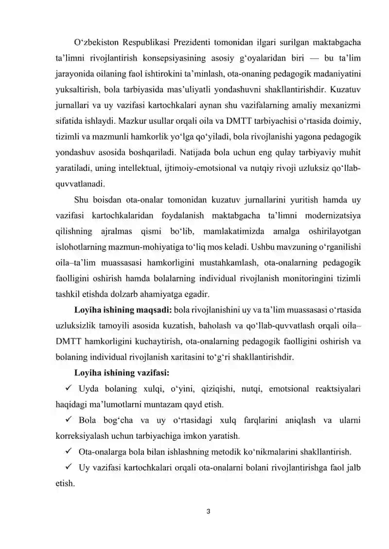 Ota-onalar tomonidan kuzatuv jurnallarini yuritish, ota-onalar uchun moʻljallangan “uy vazifasi kartochkalari” qoʻllash usullari 3