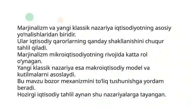 Marjinalizm va yangi klassik holat 3