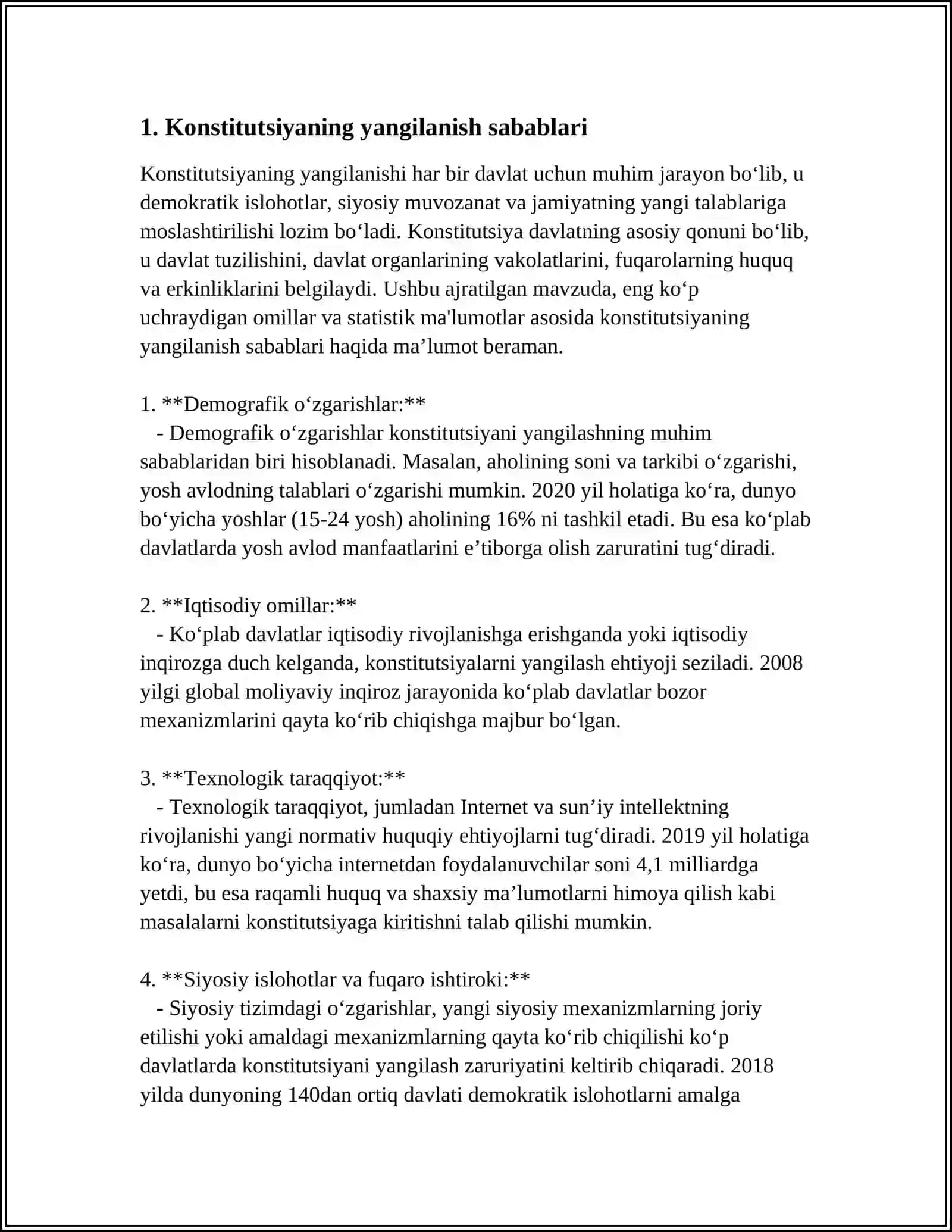 YANGI OʻZBEKISTONNING YANGI TAHRIRDAGI KONSTITUTSIYASI KELAJAGIMIZ HUQUQIY POYDEVORIDIR 3