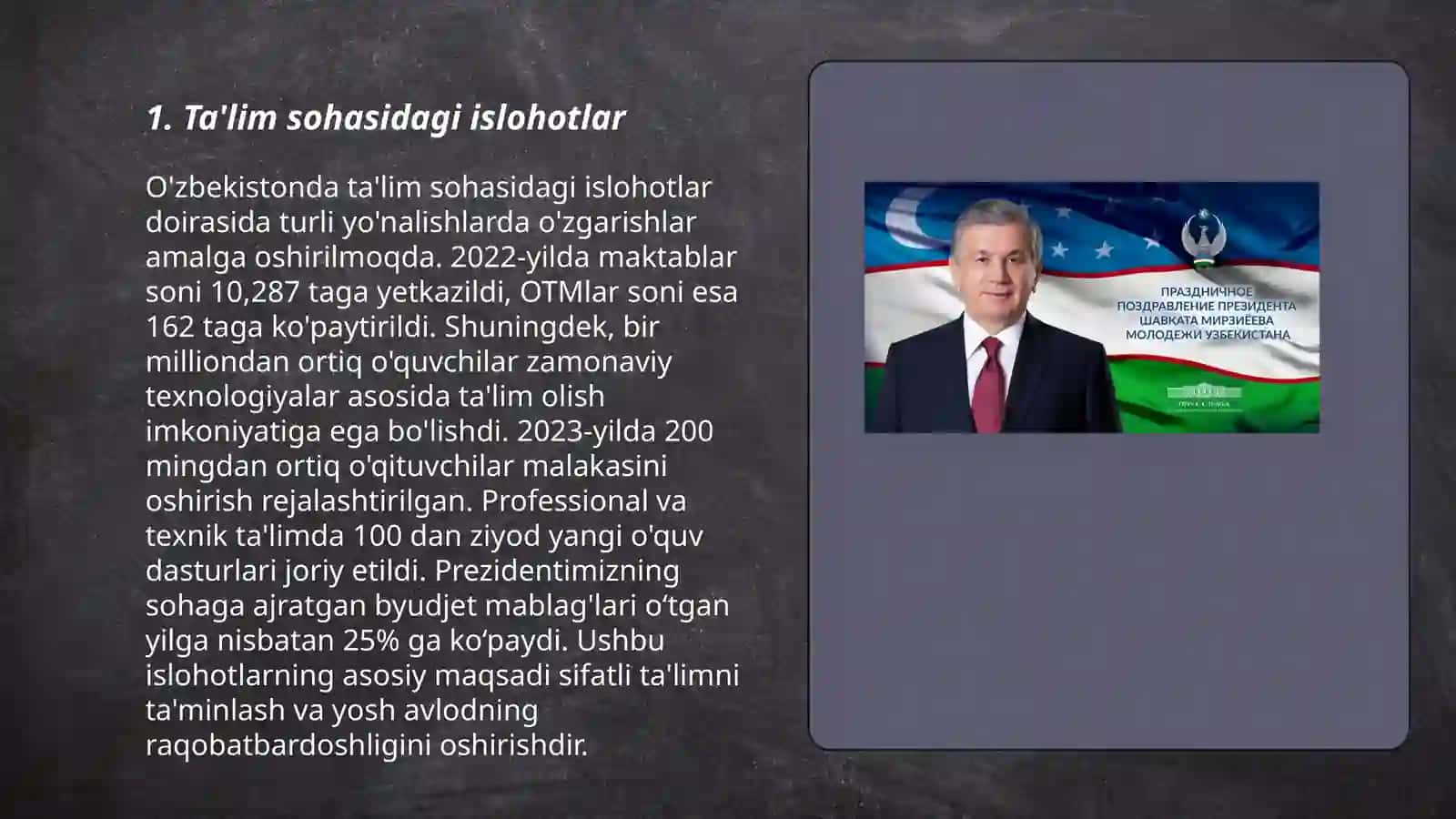 Ta'lim sohasidagi islohotlar 3