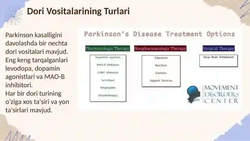 Parkinson Kasalligi: Davolashda Foydalaniladigan Dori Vositalari 3