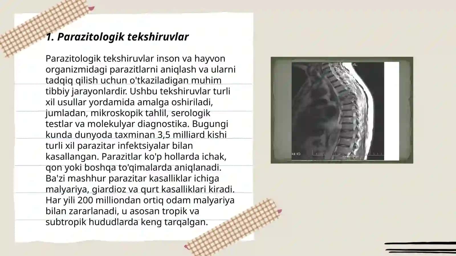 Parazit kasalliklarining diagnostik usullari 3