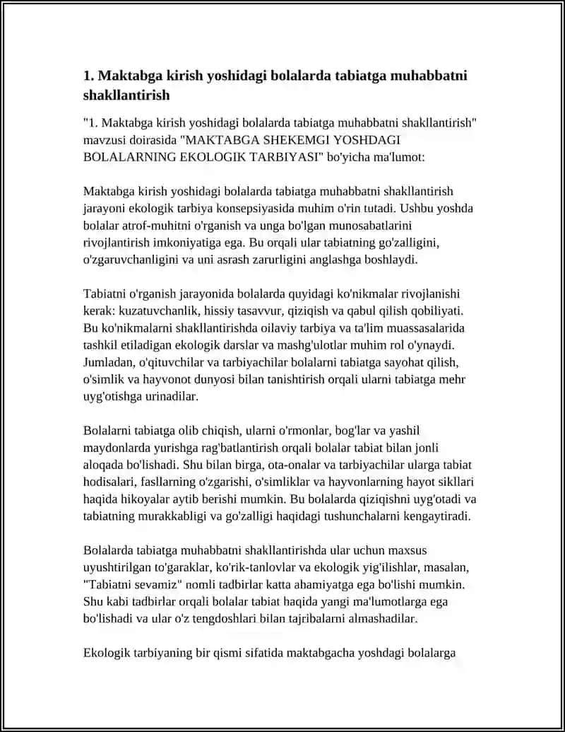 MAKTABGA SHEKEMGI YOSHDAGI BOLALARNING EKOLOGIK TARBIYASI 3