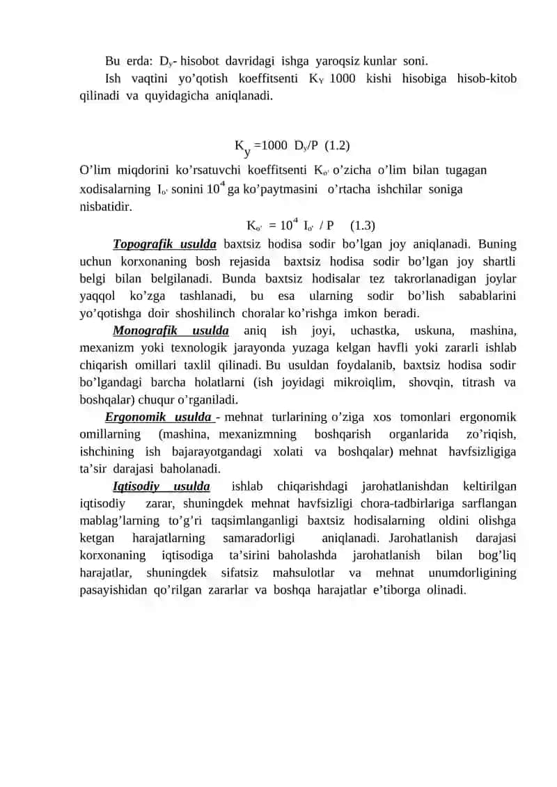 Jarohatlanishlar va kasallanishlarni taxlil qilish usullari 3
