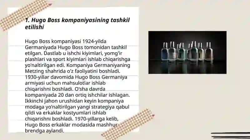Hugo boss brendi tarixi va iqtisodiyoti 3