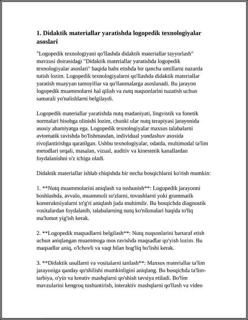 LOGOPEDIK TEXNOLOGIYANI QO'LLASHDA DIDAKTIK MATERIALLAR TAYYORLASH 3