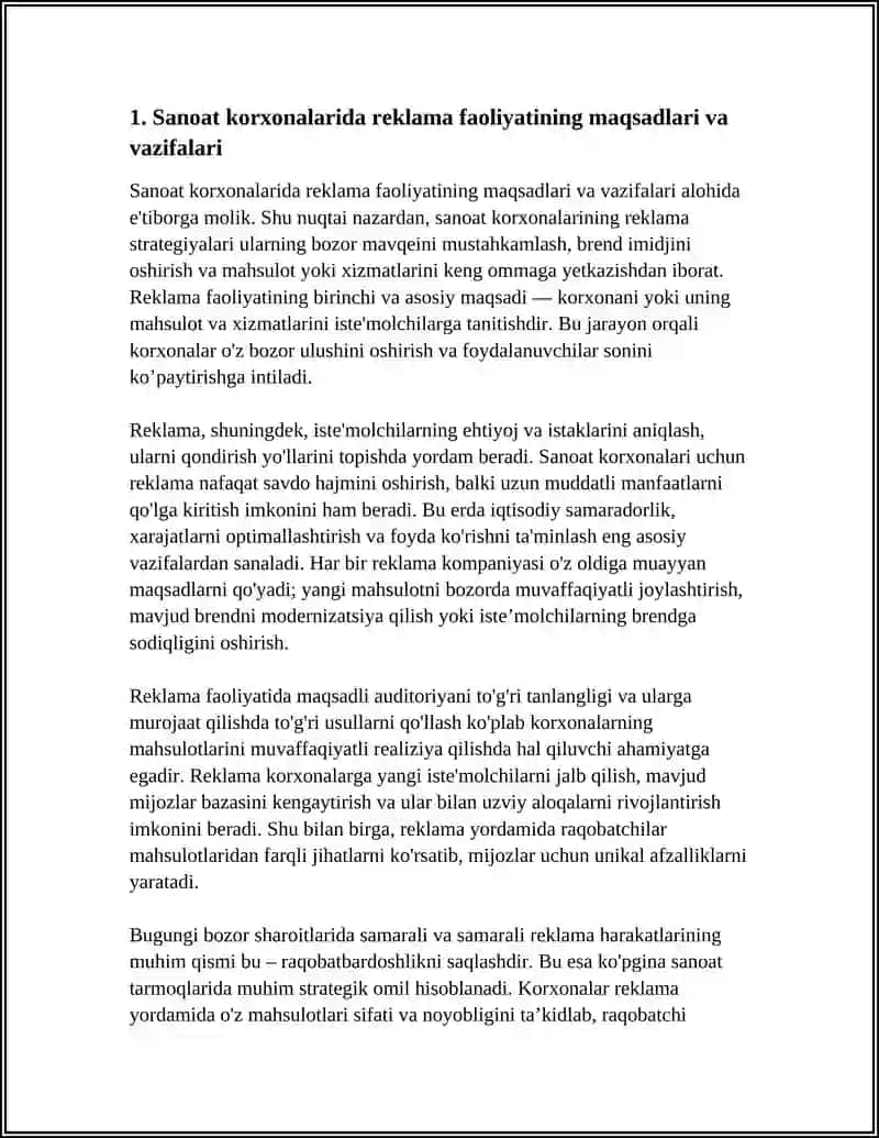SANOAT KORXONALARIDA REKLAMA FAOLIYATINI TASHKIL ETISH 3
