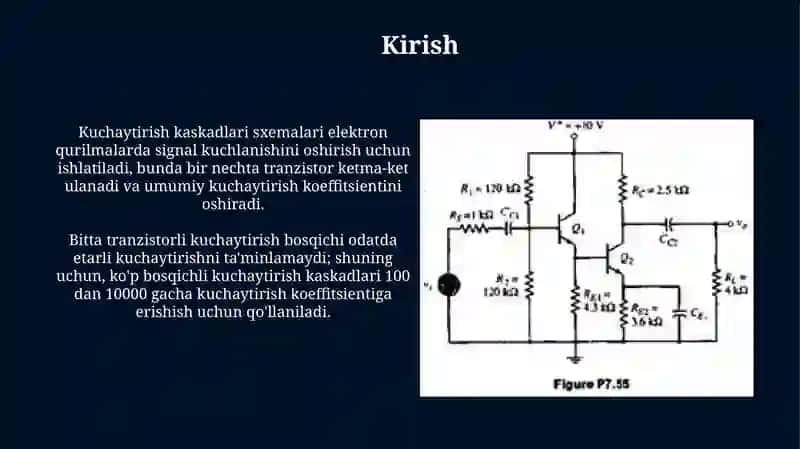 Tranzistorlarda bajarilgan kuchaytirish kaskadlari sxemalari 3