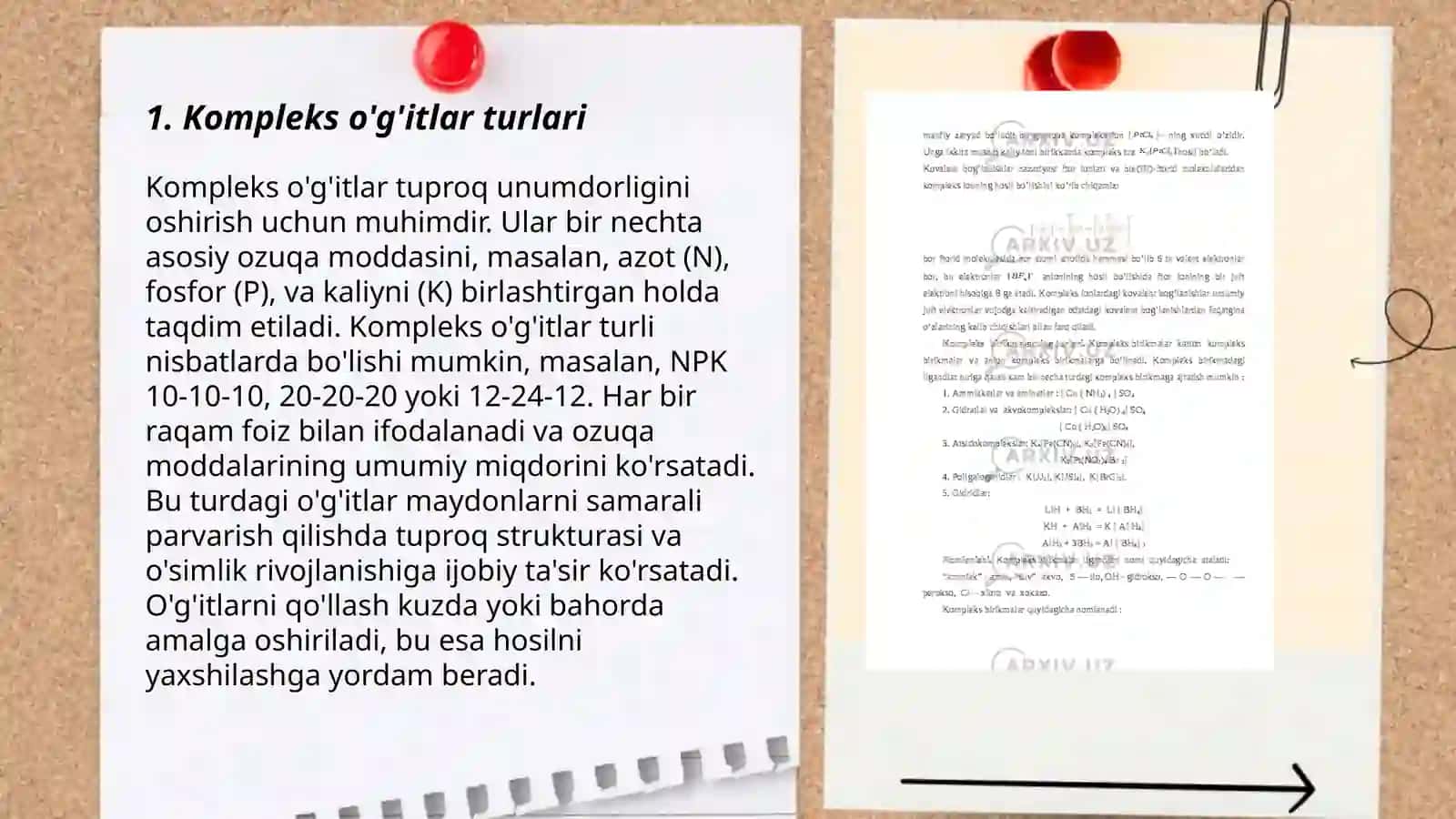 Kompleks og'itlar olish usullari va o'simlik hosildorligiga ta'siri 3