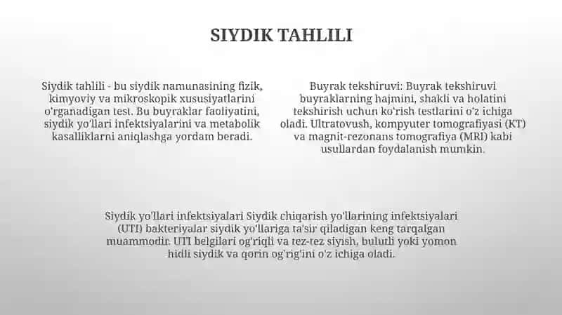 Buyrak Tekshirish Usullari 3