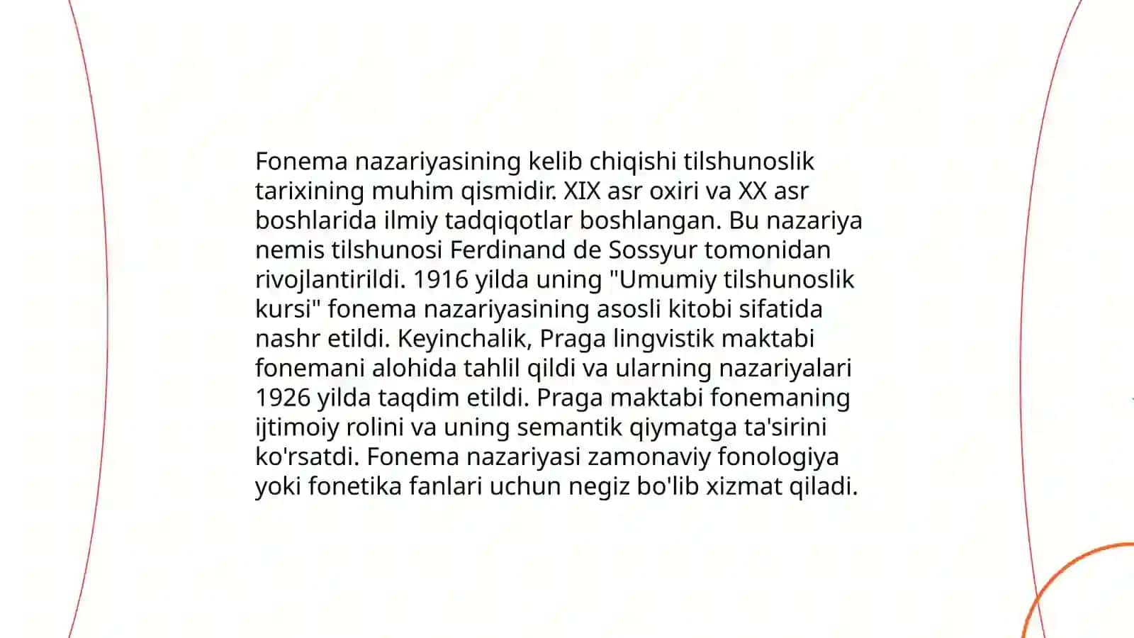 Fonema nazariyasi tarixidan.Fonemalar haqida turli fonologik maktab vakillarining fikrlarini oʻrganish 3