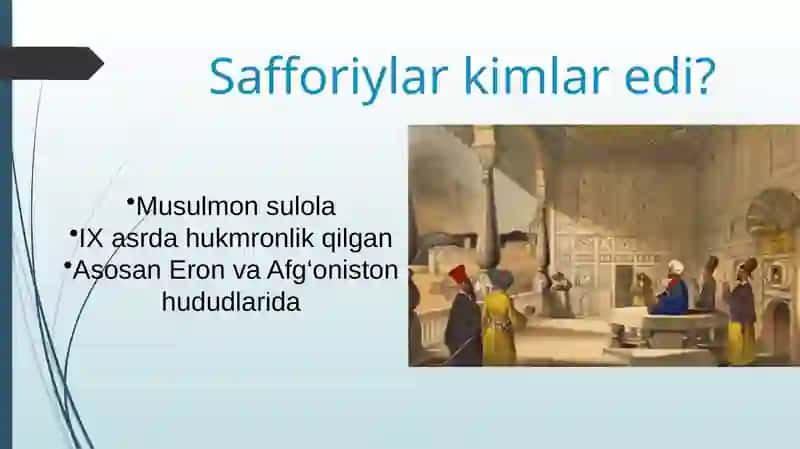 Safforiylarning kelib chiqishi 3