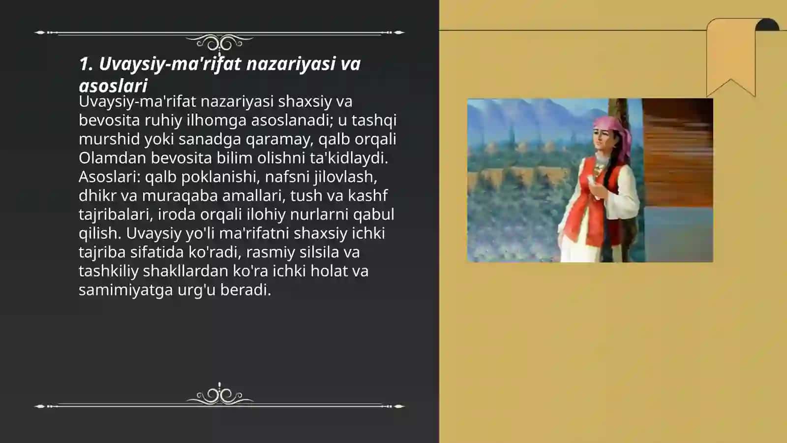 Uvaysiy-ma'rifat va nafosat kuychisi 3