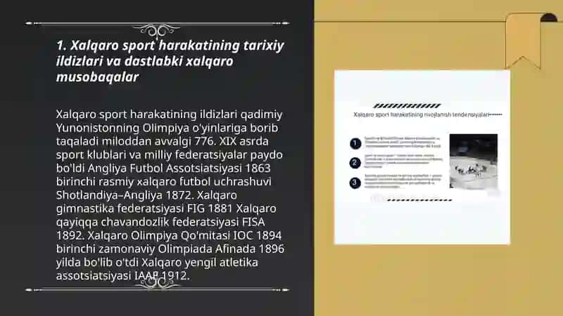 Xalqaro sport harakatini rivojlanishi va xalqaro sport uyushmalarning vujudga kelishi 3