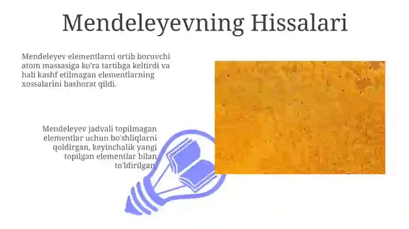 Atom tuzilishi. Mendalayevning davriy jadvali 3