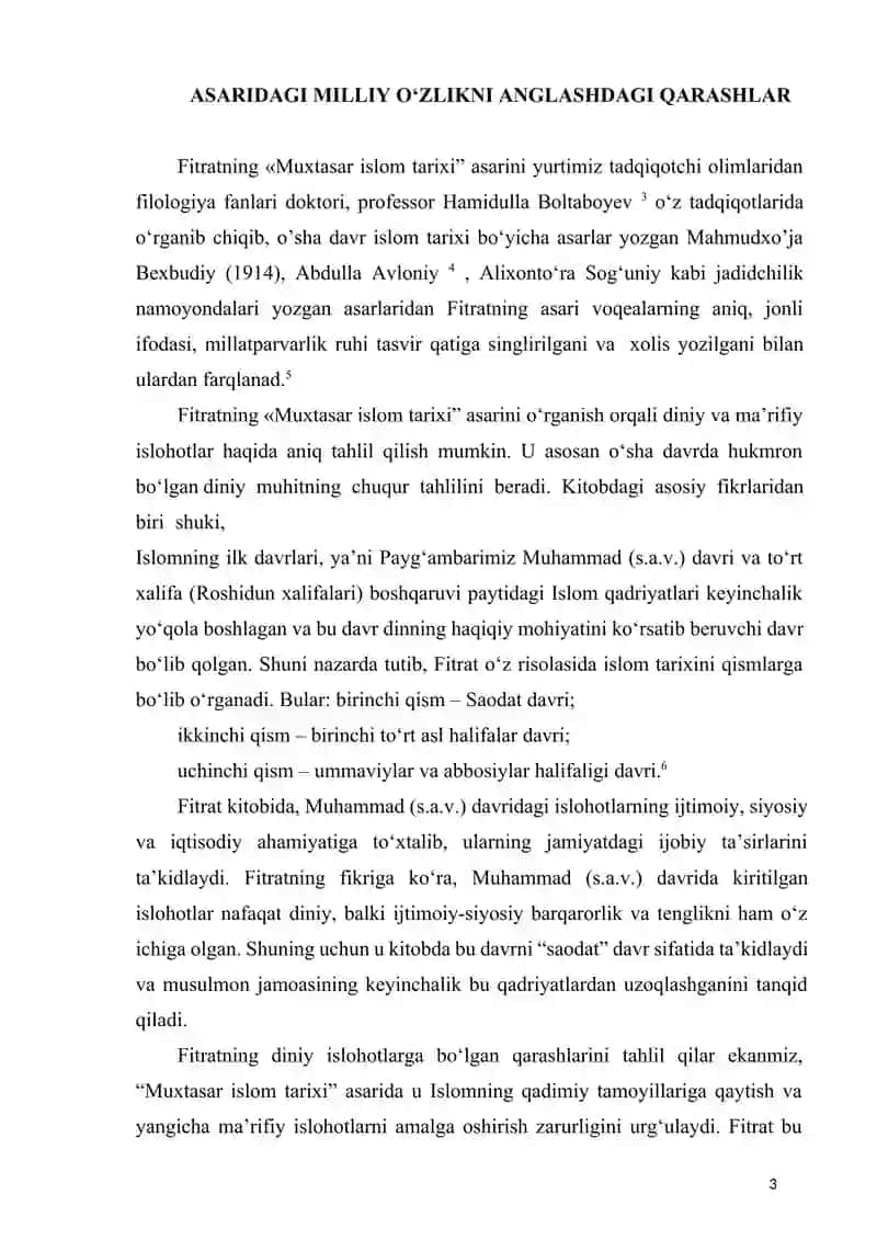 Abdurauf Fitratning Muxtasar Islom tarixi risolasi 3