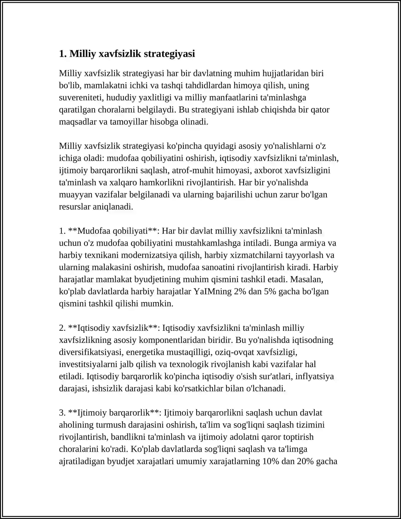 MILLIY XAVFSIZLIKNI TAʼMINLASH BORASIDA AMALGA OSHIRILAYOTGAN ISHLAR 3