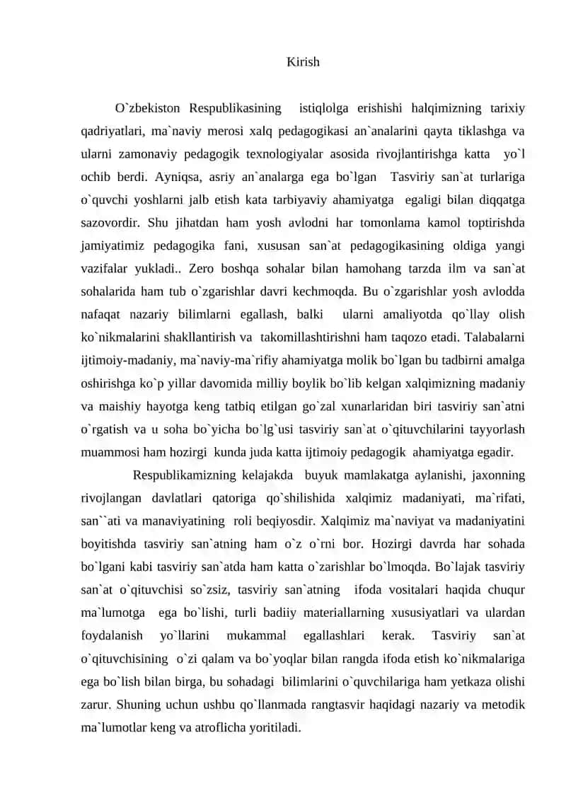 REFERATI TASVIRIY SAN'AT TURLARI VA JANRLARI 3