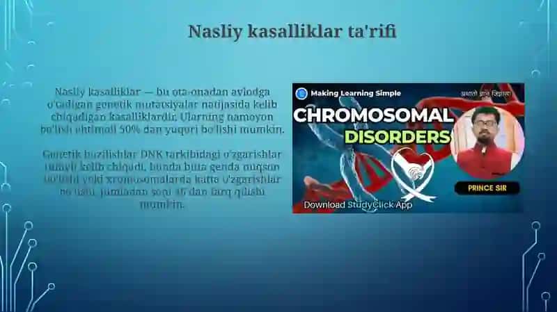 Nasliy kasalliklar. Xromasoma va gen kasalliklari 3